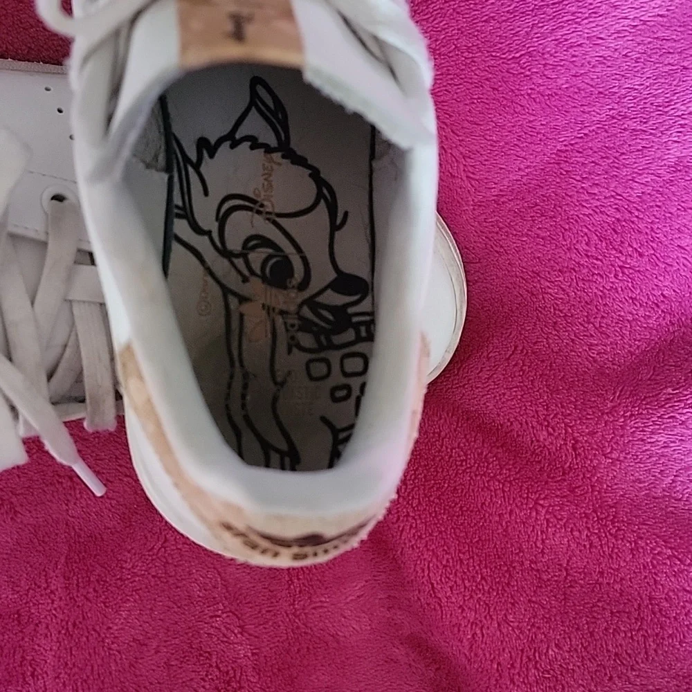 Adidas Women's Stan Smith Disney Edition White Sneakers with Tan Accents - Picture 5 of 6